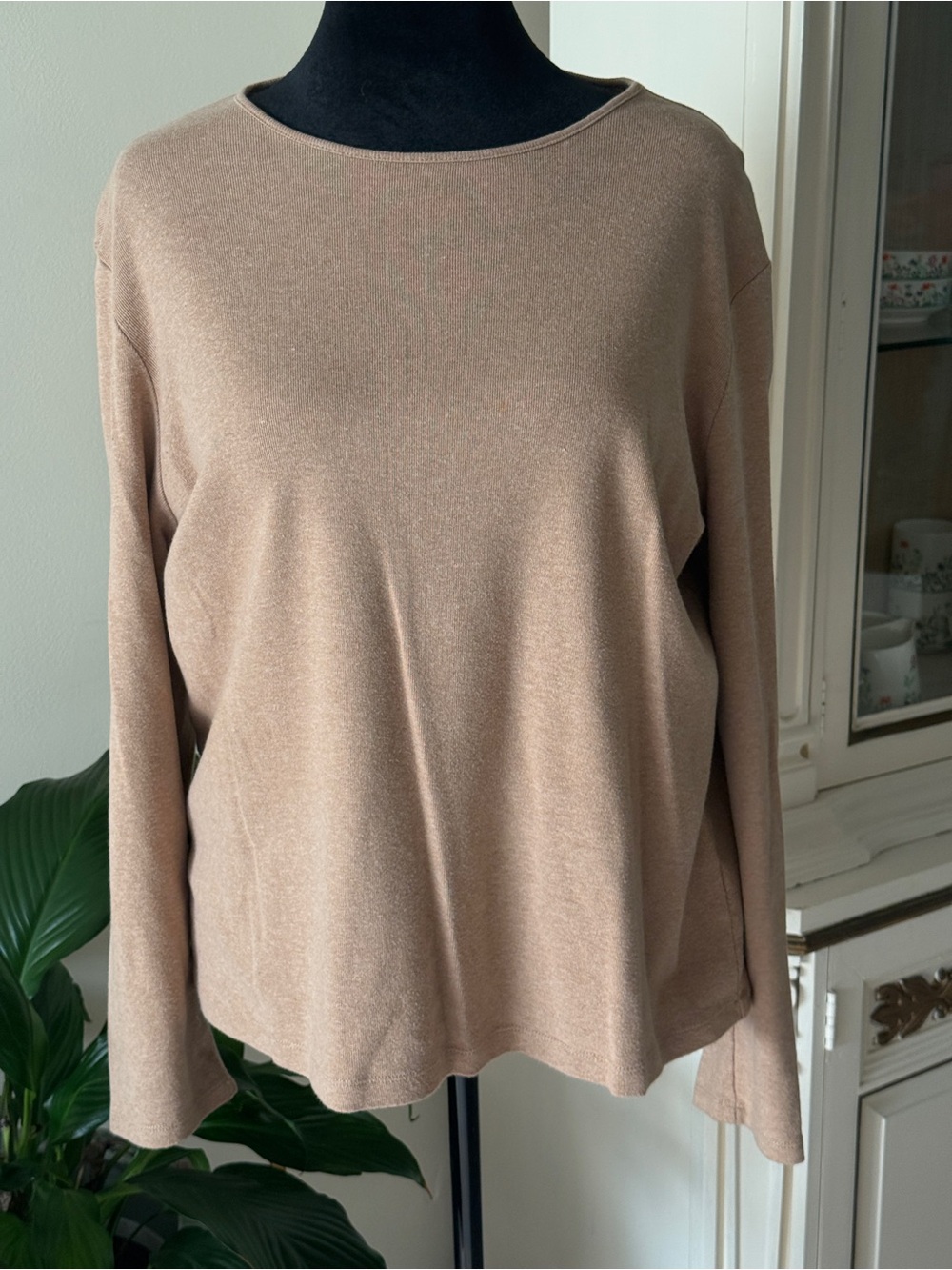 Pendleton Women's Long-Sleeve Tee in Light Taupe